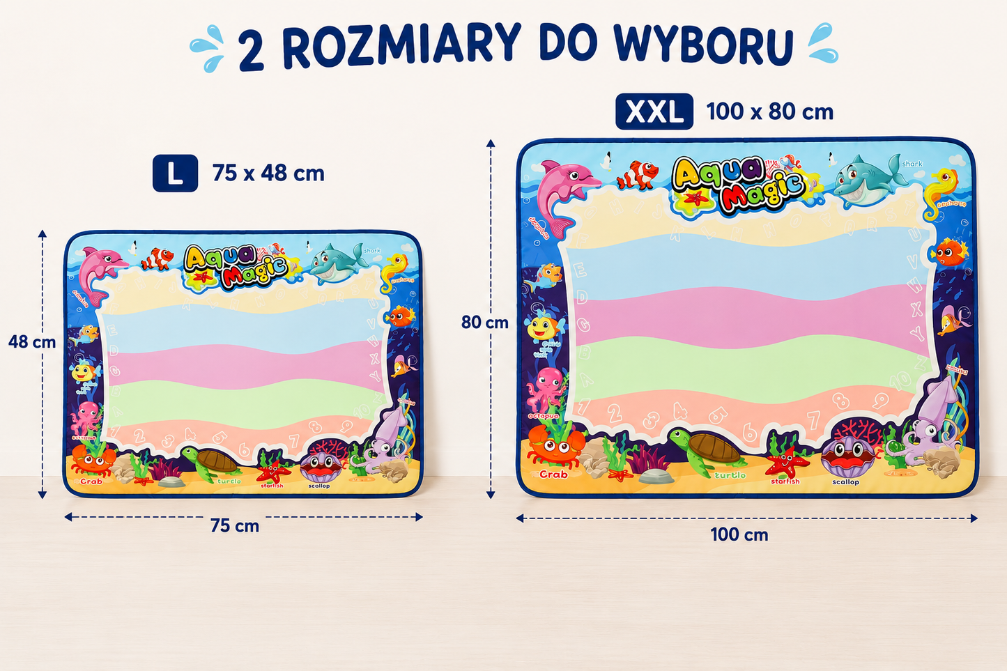 Magiczny Maluś - Mata wodna do kolorowania XXL dla dzieci
